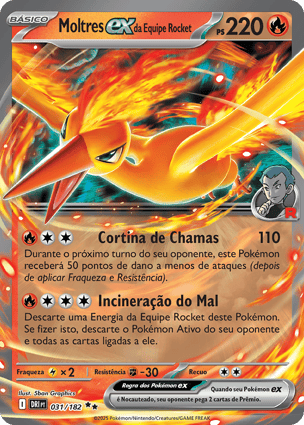 Moltres ex da Equipe Rocket (031/182) / Team Rocket's Moltres