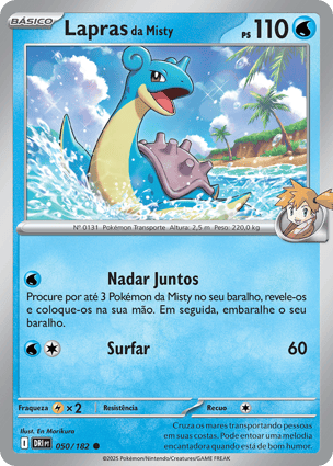 シリーズ:PCG;listno_Pokemon:20913;カード名:マスター… Lapras da Misty (050/182) / Misty's Lapras | Pokémon | MYP Cards