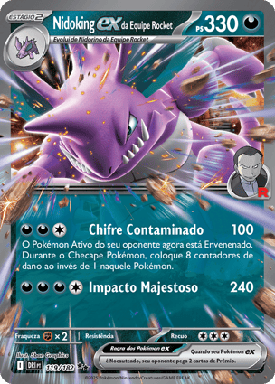 ROCKET'S NIDOKING ex 特別アートレア Nidoking ex da Equipe Rocket (119/182) / Team Rocket's