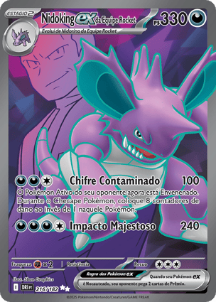 Nidoking ex da Equipe Rocket (216/182) / Team Rocket's