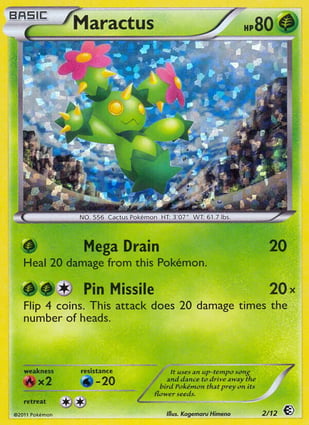 maractus pokemon card (12/114) - Black and White Colorless Retreat Cost Maractus (012/264) [Sword & Shield:
