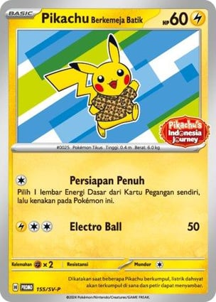 Pikachu Berkemeja Batik (154/SV-P) | Pokémon | MYP Cards