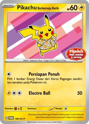 Pikachu Berkemeja Batik (155/SV-P) | Pokémon | MYP Cards