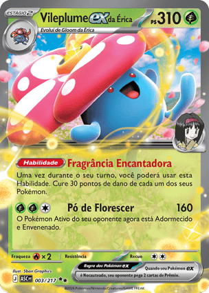 e ラフレシア（Vileplume）　004/087 1ED ポケモンカード Vileplume ex da Érica (003/217) / Erika's Vileplume ex