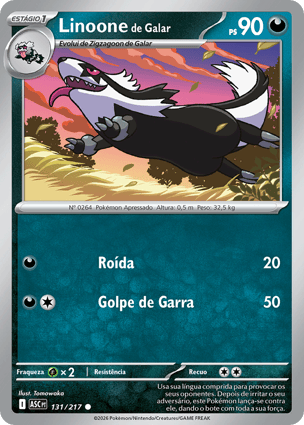 Linoone de Galar (131/217) / Galarian Linoone | Pokémon | MYP Cards