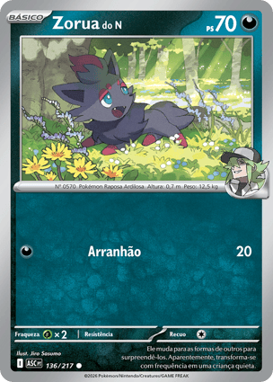 Zorua do N (136/217) / N's Zorua | Pokémon | MYP Cards