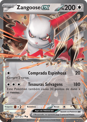 Zangoose ex (167/217) | Pokémon | MYP Cards