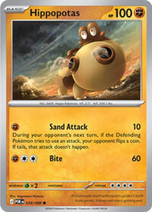 その他 L GEAR SOLID Trading Card #039 HIPPO Hippopotas (039/088) | Pokémon | MYP Cards