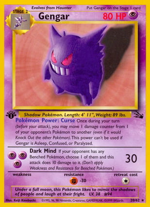 Gengar (020/62) | Pokémon | MYP Cards