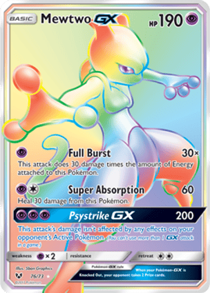 【新品】ポケモンカード Mewtwo GX HR 76/73 (英語版) Mewtwo-GX (076/73) | Pokémon | MYP Cards