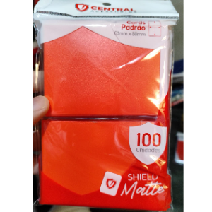 Pacote 100 Sleeves Central Shield - Vermelho