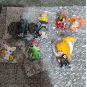 Lote 7 Bonecos Digimon Adventure, Naruto Shippuden e Dragon Ball Super