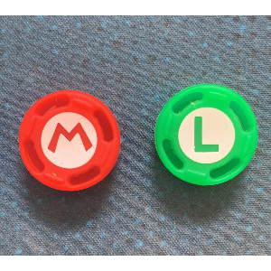 Par de Borrachas Para Analógico de Controle - Mario e Luigi