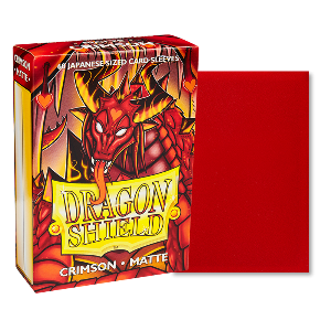 Sleeves Dragon Shield Mini-Matte | Crimson (Carmesim)