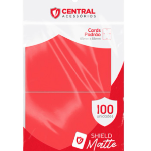 Sleeve Vermelho Shield Central 100 Un. Magic Pokemon 66 X 91 Mm