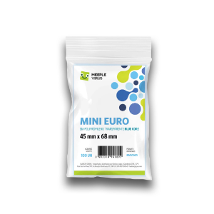 Sleeves Mini Euro Blue Core (45x68 mm) - Meeple Virus