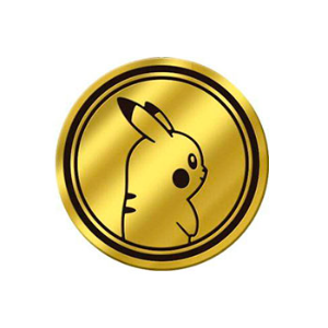 Moeda Colecionável Extragrande - Pokémo GO - Pikachu - Dourado Espelhado Foil
