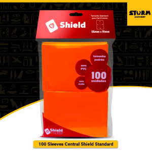 Central Shield 100 Sleeves Matte Orange Laranja Magic e Pokémon
