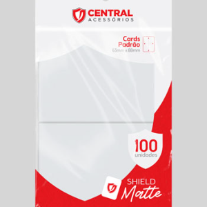 Shield Sleeve Central Matte - Padrão Pokémon / Magic - Branco Gelo (100 Unidades)