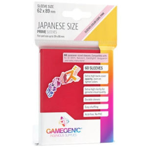 Gamegenic: Prime Japanese Sized Sleeves Red