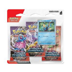 Triple Pack Pokémon TCG Carvanha Escarlate E Violeta 5 Forças Temporais