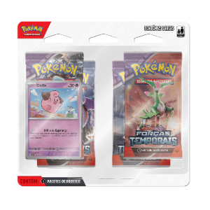 Blister Quadruplo Pokémon TCG Cleffa Escarlate E Violeta 5 Forças Temporais