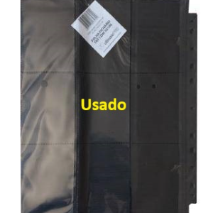 Folha para Fichário Ultimate Pro - 9 bolsos - Side Load - 11 furos - Preta (NM)