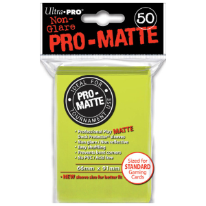 Sleeves - Ultra Pro - Standard (66x91mm) - 50u - Matte - Amarela Brilhante