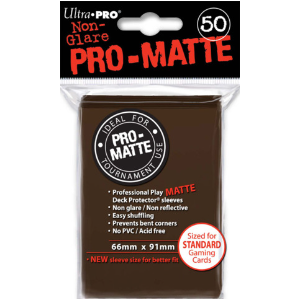 Sleeves - Ultra Pro - Standard (66x91mm) - 50u - Matte - Marrom