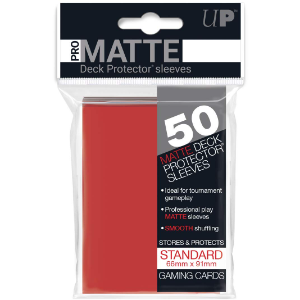 Sleeves - Ultra Pro - Standard (66x91mm) - 50u - Matte - Vermelha