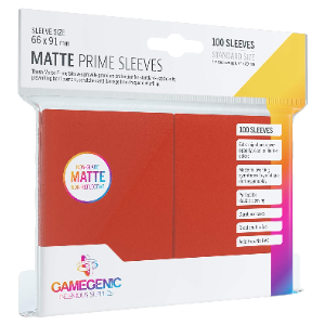 Gamegenic: Matte Prime Sleeves (Vermelho)