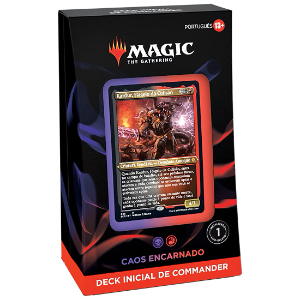 Magic: The Gathering - Deck Inicial de Commander – Caos Encarnado (preto e vermelho) - Português