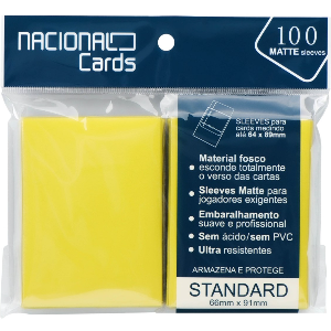 Sleeve Matte Standard Amarelo Nacional Cards - Magic Pokémon