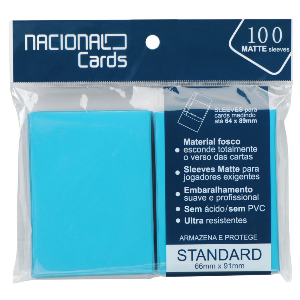 Sleeve Matte Standard Azul Nacional Cards - Magic Pokémon