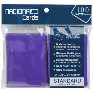 Sleeve Matte Standard Roxo Nacional Cards - Magic Pokémon