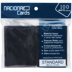 Sleeve Matte Standard Preto Nacional Cards - Magic Pokémon