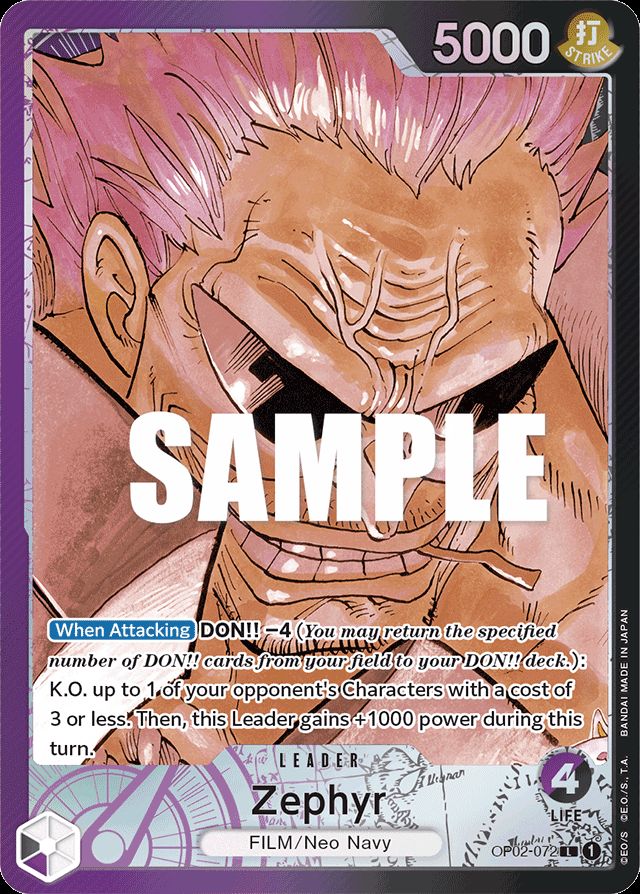 Zephyr is my favorite one piece character, are there any good decks for  him? : r/OnePieceTCG