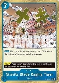 Gravity Blade Raging Tiger | One Piece | MYP Cards