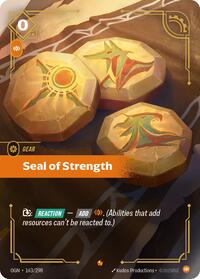 テ*ア様 riftbound リフトバウンド seal of レア Seal of Strength | Riftbound: League of Legends | MYP Cards