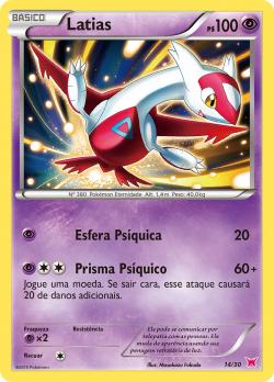 Kit Carta Pokémon Lendários Latios Prisma E Latias Prisma