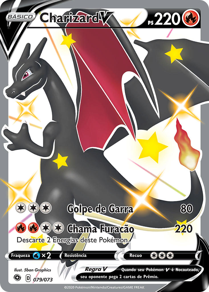 Carta Pokemon Charizard V Português Card Original Copag