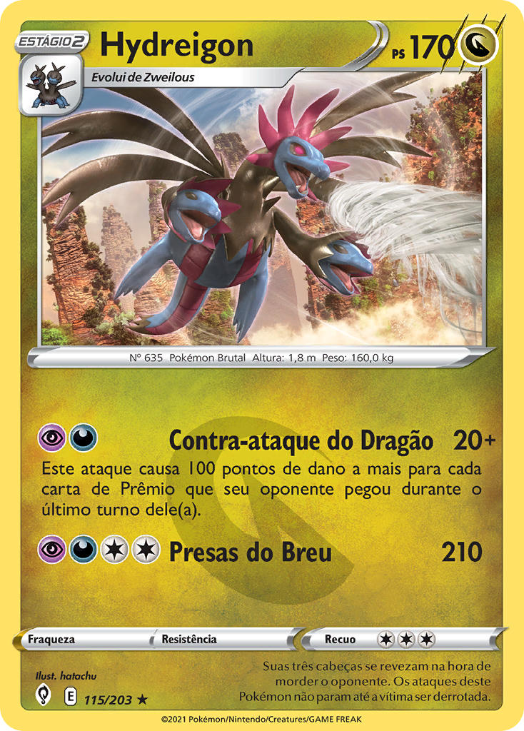 Zweilous (carta tipo dragão) - Pokémon TCG Cards (original em português)