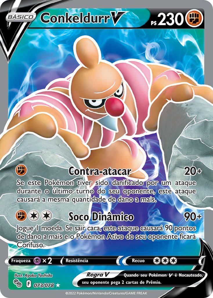 Carta Pokémon Conkeldurr V - Pokémon Go - Original Copag, Jogo de  Tabuleiro Original Copag Nunca Usado 76766969