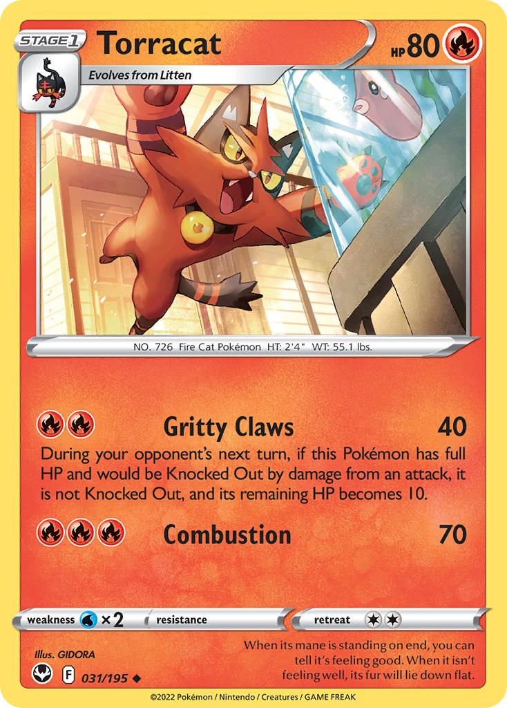 Torracat 031 195 Pok mon MYP Cards