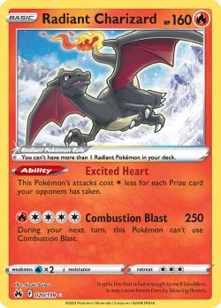 Charizard Radiante (015/172) / Radiant Charizard | Pokémon | MYP Cards