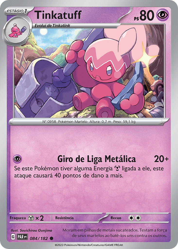 Pokemon Tinkaton 085/182 - Paradox Rift - Carta Singola Reverse Foil, Autentica - 4