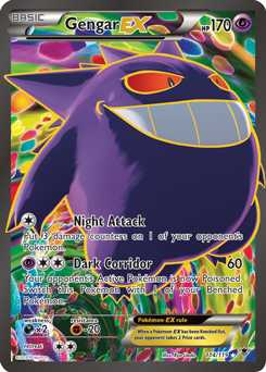 Carta Pokemon Mega Gengar EX Português Card Original Copag - XY