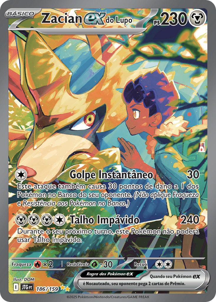 Zacian ex do Lupo (186/159) / Hop's Zacian ex | Pokémon | MYP Cards