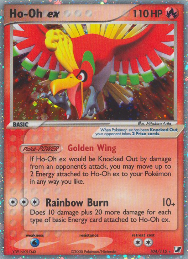 M HO-OH Ex Pokemon Card 