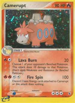 Camerupt (carta rara tipo fogo) - Pokémon TCG Cards (original em português)